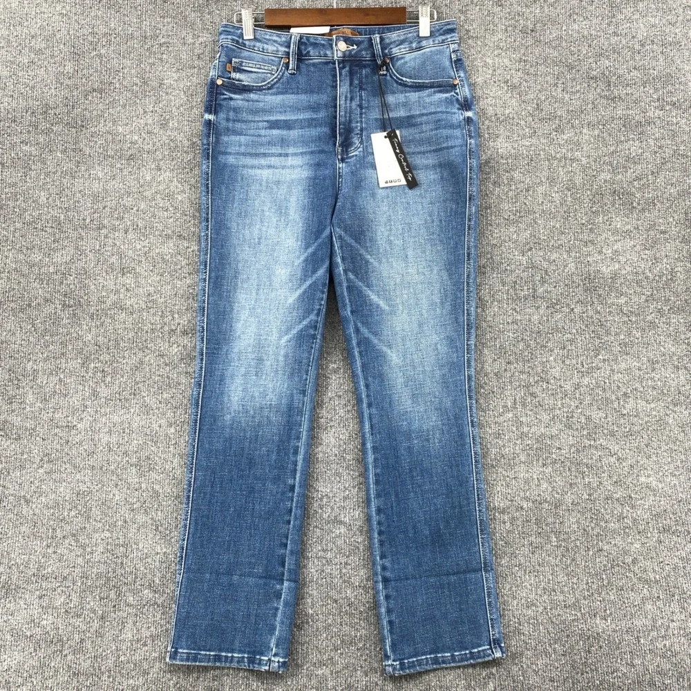 Judy Blue Capri Jeans Womens 9/29 Blue Tummy Control High Rise Slim Fit Casual